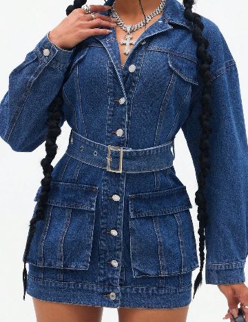 Rochie scurta SHEIN, albastru