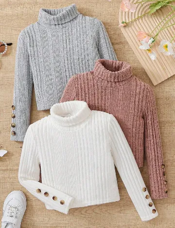 Set bluze 3 bucati Shein Kids, mix culori