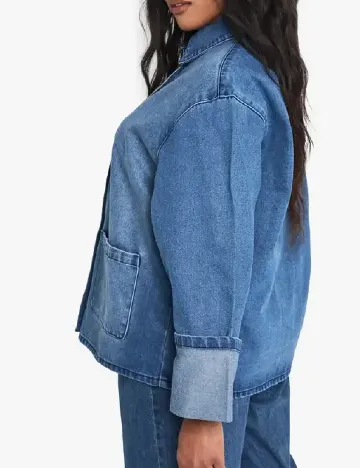 Jacheta Boohoo Plus Size, albastru