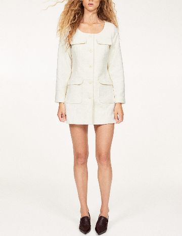 Rochie scurta H&M, ecru