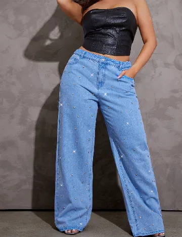 Blugi SHEIN CURVE, albastru