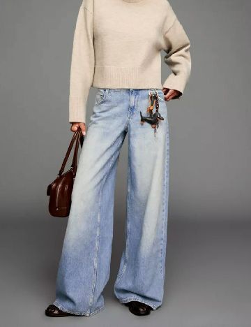 Blugi Bershka, albastru