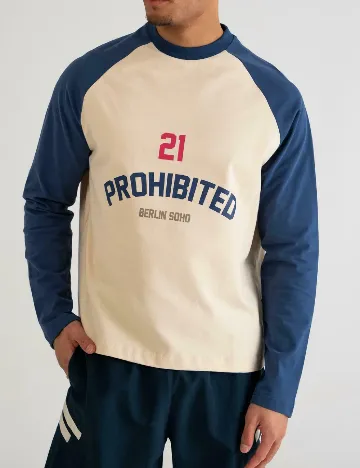 Bluza Prohibited, crem