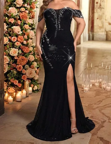 Rochie lunga SHEIN CURVE, negru