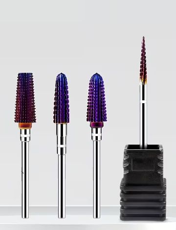 Set capete freza de unghii 4 bucati SHEIN, mix culori