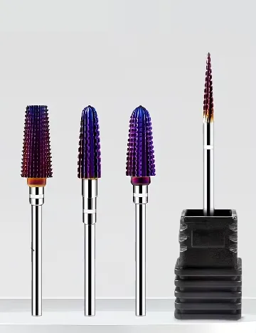 Set capete freza de unghii 4 bucati SHEIN, mix culori