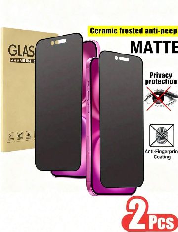 Set folie sticla iPhone 12 Pro 2 bucati SHEIN, negru