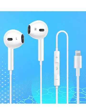 Casti cu conector Lightning SHEIN, alb