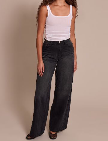 Blugi PrettyLittleThing, negru