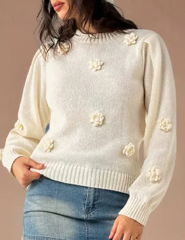 Pulover Forever 21, crem