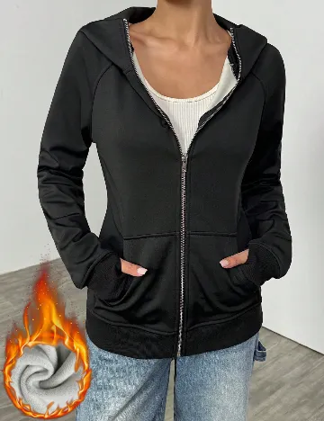 Hanorac SHEIN CURVE, negru