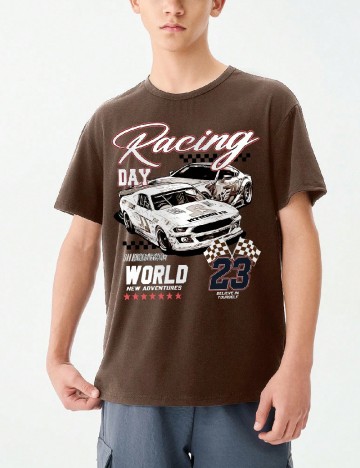 Tricou Shein Kids, maro