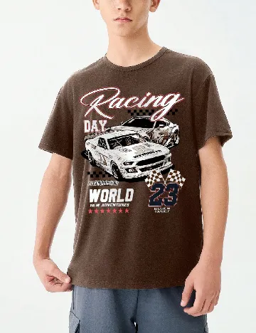 Tricou Shein Kids, maro