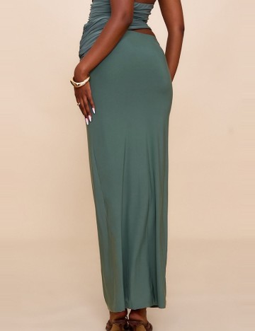 Fusta PrettyLittleThing, verde