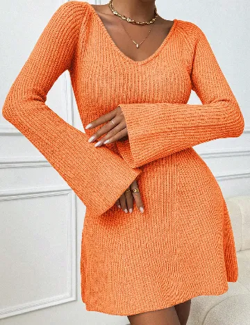 Rochie scurta SHEIN, portocaliu