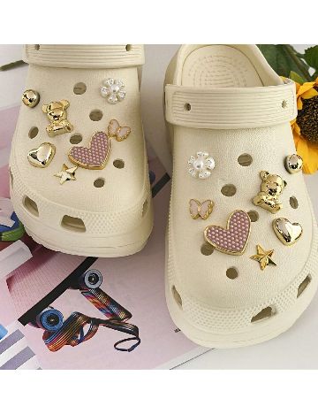 Set charmuri pentru saboti 7 perechi SHEIN, mix culori