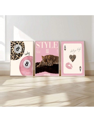 Set tablouri 3 bucati SHEIN, mix culori