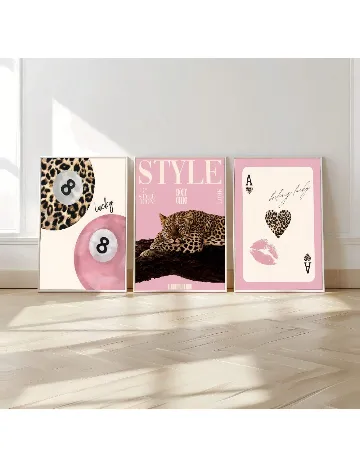 Set tablouri 3 bucati SHEIN, mix culori