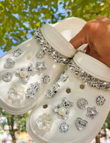 Set charmuri pentru saboti SHEIN, argintiu