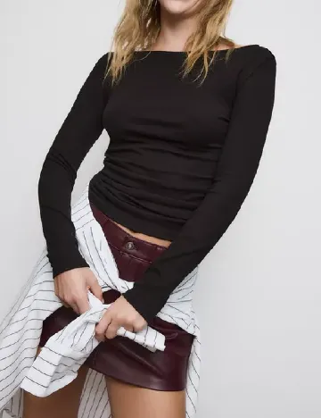 Bluza Stradivarius, negru