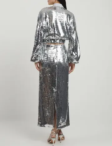 Fusta Karen Millen, argintiu