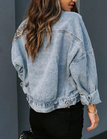 Jacheta SHEIN, albastru/animal print