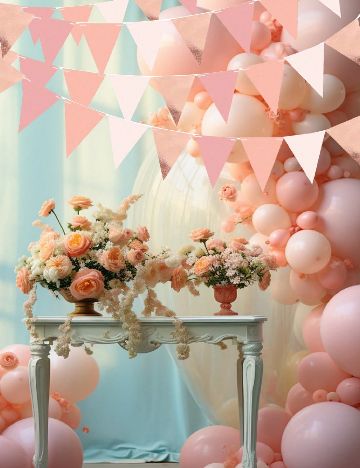 Ghirlanda pentru petrecere 2 bucati SHEIN, roz