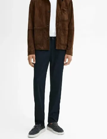 Pantaloni Massimo Dutti, bleumarin inchis