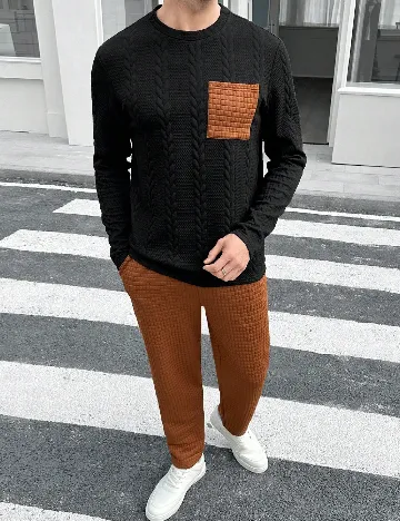 Compleu SHEIN, negru/maro