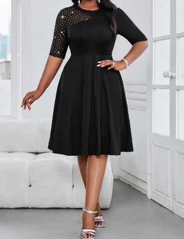 Rochie medie SHEIN CURVE, negru