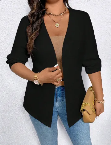 Blazer SHEIN CURVE, negru