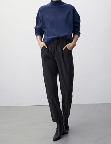 Pantaloni Massimo Dutti, bleumarin inchis