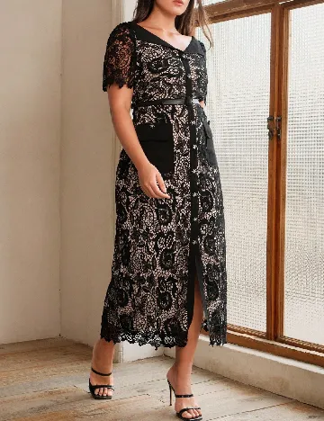 Rochie medie Anewsta Curve, negru