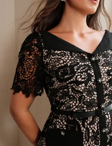 Rochie medie Anewsta Curve, negru