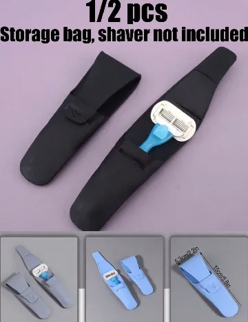 Set husa aparat de ras 2 bucati SHEIN, gri