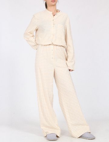 Pantaloni de pijama Massimo Dutti, crem