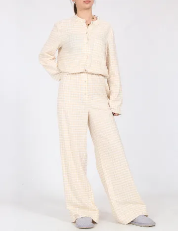 Pantaloni de pijama Massimo Dutti, crem