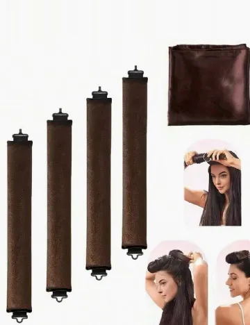 Set ondulatoare fara caldura 4 bucati SHEIN, maro
