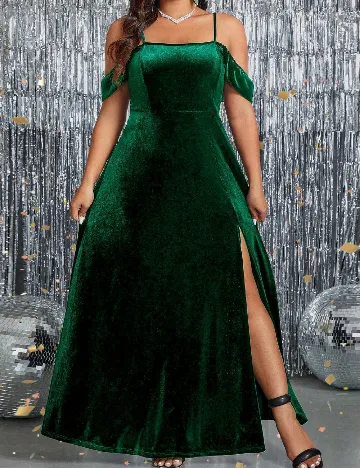 Rochie lunga SHEIN CURVE, verde