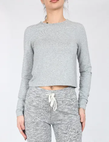 Pantaloni Bershka, gri deschis