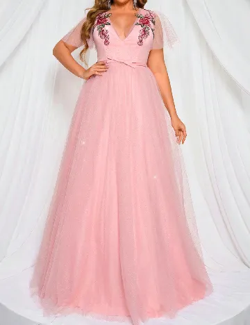 Rochie lunga SHEIN CURVE, roz