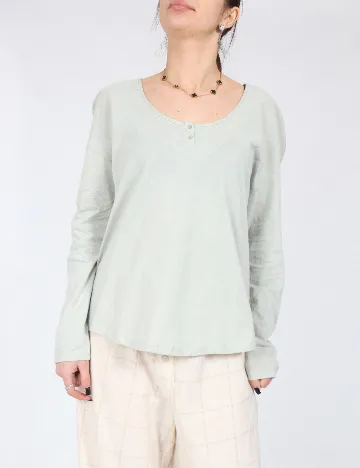 Bluza de pijama Massimo Dutti, verde