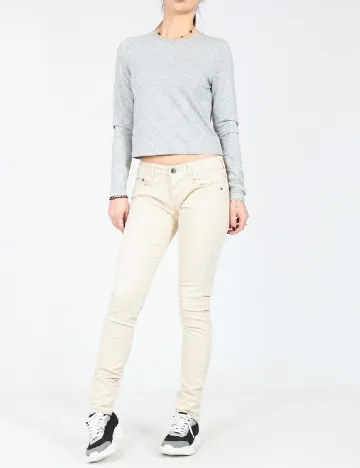 Pantaloni Bershka, crem