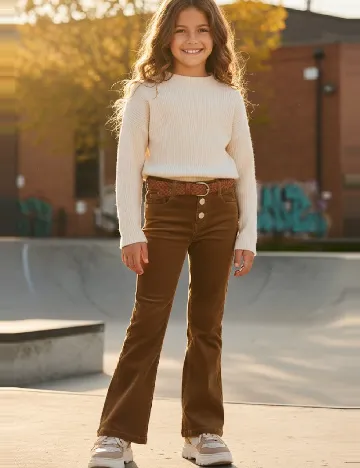 Pantaloni Zara, maro