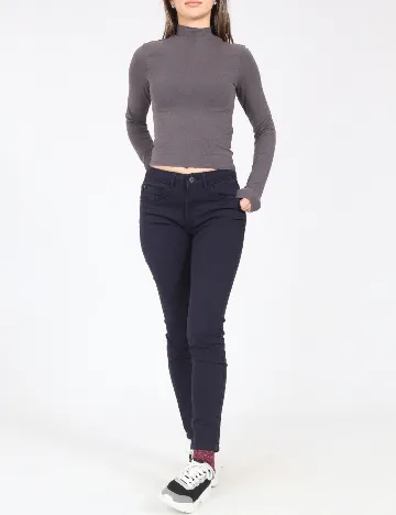 Pantaloni Bershka, bleumarin