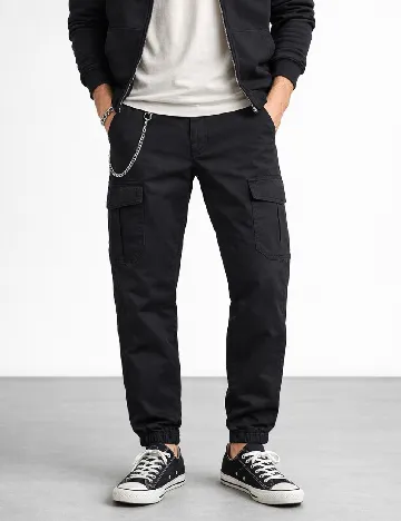 Pantaloni Bershka, negru