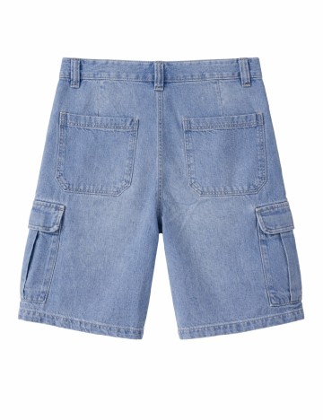 Pantaloni scurti Bershka, albastru