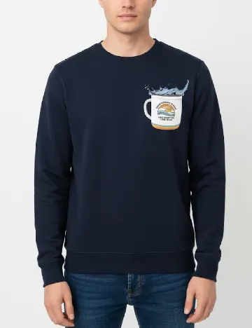 Bluza Pull&Bear, bleumarin