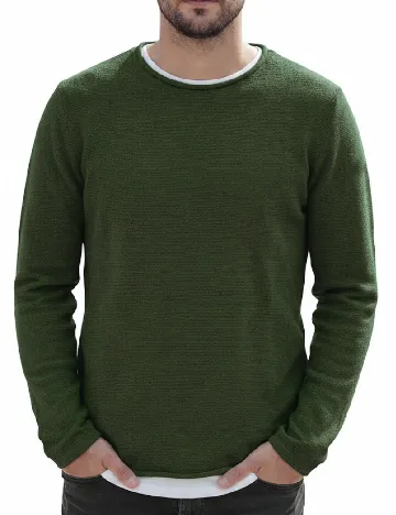 Bluza Pull&Bear, kaki