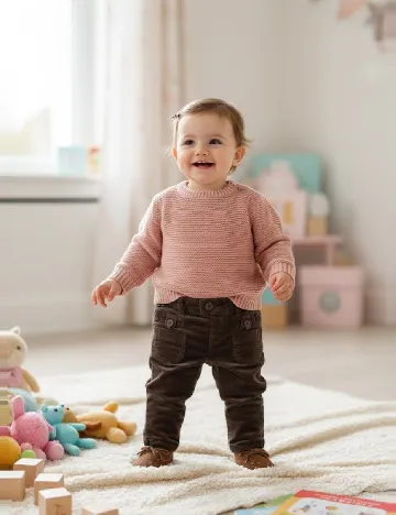 Pantaloni Zara, maro